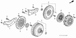 90014P24N00 - Engine: BOLT, FLANGE (6X14) for Honda Image