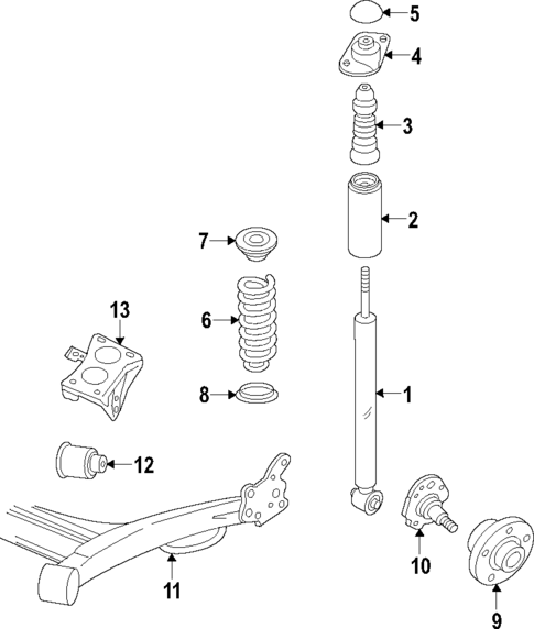 Rear Suspension for 2009 Volkswagen Rabbit #12
