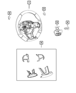 6VC76TASAA - : Steering Wheel Bezel Kit for Jeep: Grand Cherokee Image