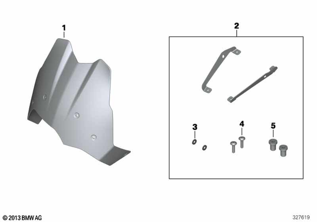 77338531603 - : Set, Windshield Holders   for BMW-Motorrad Image