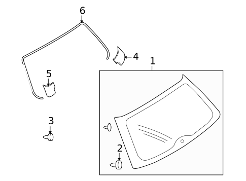 Glass - Lift Gate for 2005 Saab 9-2X #0