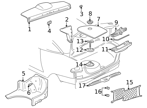 Interior Trim - Rear Body for 2004 Pontiac Sunfire #0