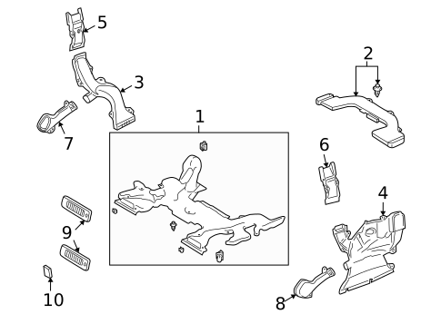 Ducts for 2008 Lexus LX570 #2
