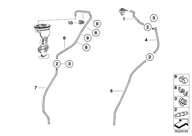 13537700779 - : Hose Clamp, Double for BMW-Motorrad Image