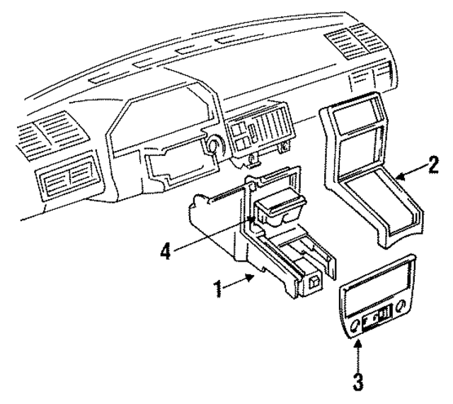 443863241K3CX - Body: Console for Audi Image