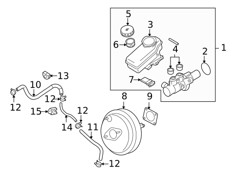 Master Cylinder - Components On Dash Panel for 2010 INFINITI FX35 #1