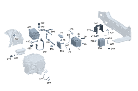 Battery, Starter and Alternator Line for 2024 Mercedes-Benz E350 #0
