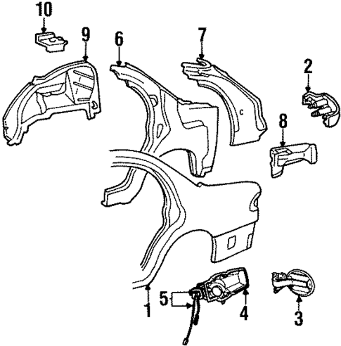 Inner Structure for 1996 Lincoln Continental #0