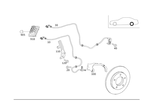 Rear Axle Wiring for 2012 Mercedes-Benz S400 #0