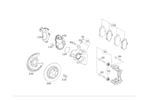 Rear Wheel Brake for 2021 Mercedes-Benz CLA250 #0