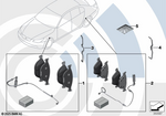 34112339271 - Brakes: Set of Brake Pads with Wear Sensors for BMW: 525i, 525xi, 528xi, 530xi, 535i, 535xi, 545i, 550i Image image