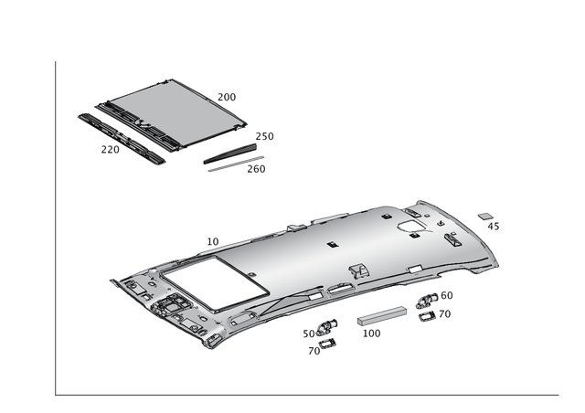 1666903450 - Trim and Lining: Trim, Roof for Mercedes-Benz: GL350, GL450, GL550, GL63 AMG, GLS350d, GLS450, GLS550 Image image