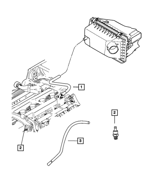Crankcase Ventilation for 2012 Dodge Avenger #1