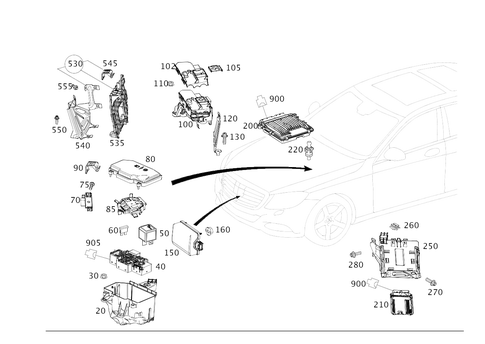Control Units, Fuse Boxes and Relays in Engine Compartment for 2015 Mercedes-Benz S65 AMG #0