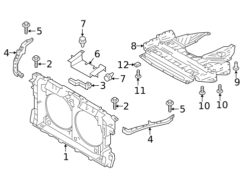 Radiator Support for 2020 Nissan Maxima #0