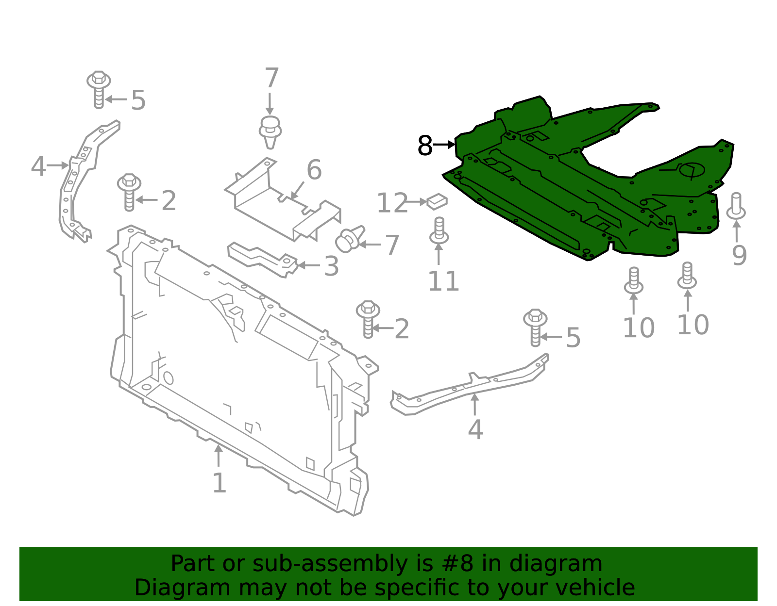 2016-2023 Nissan Radiator Support Splash Shield 75890-9HS0A | OEM Parts ...