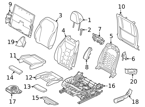 Passenger Seat Components for 2025 BMW X3 #0