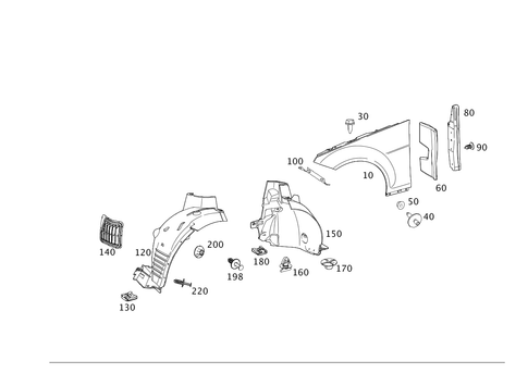 Front Fender for 2014 Mercedes-Benz C350 #0