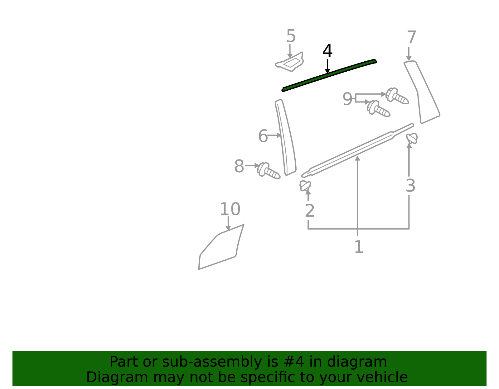 Genuine OEM Acura - Door Reveal Molding Part# 72925-STX-A11