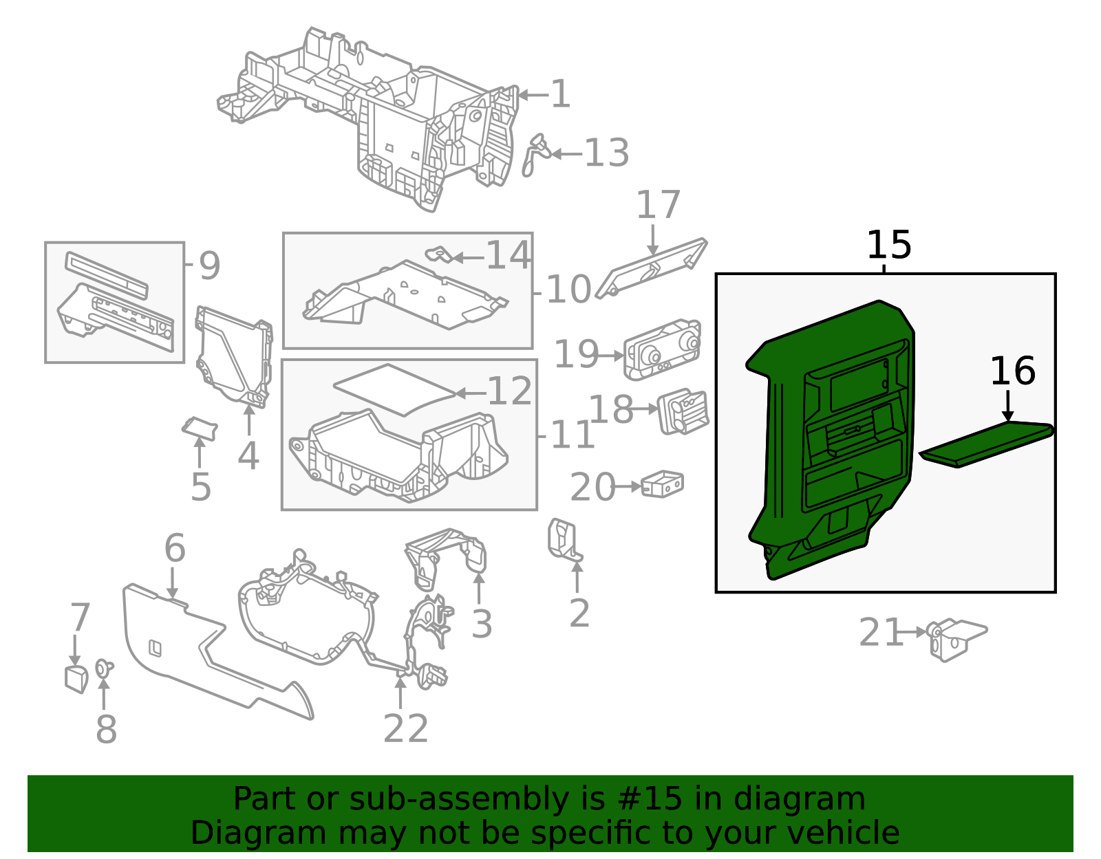 Console Panel 85592569 - Interior Organization Restored | AutoNation Parts