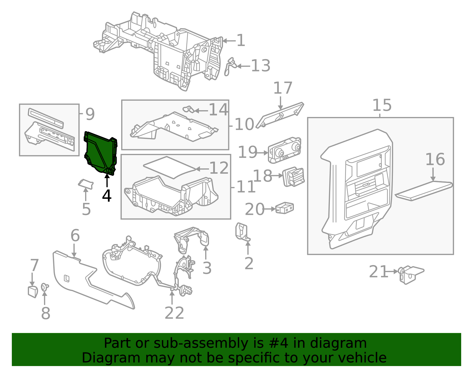 85510206 Module 2023-2025 GMC Upper Side Panel 85524986 GM | GMPartsDirect.com