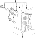 1988-1992 Toyota Corolla - Lens Screw