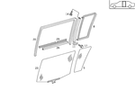 1247351909 - Doors: Glass Pane for Mercedes-Benz Image