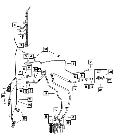Air Conditioner and Heater Plumbing for 2010 Dodge Ram 3500 #0