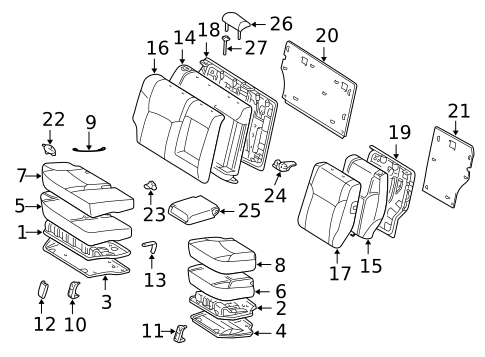 Rear Seat Components for 2009 Toyota 4Runner #0