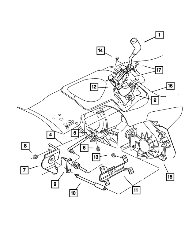« 52104073AB –  : Commande De Sélection Tige pour Mopar Image »