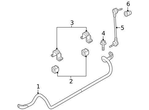 Stabilizer Bar & Components for 2013 Lincoln MKS #0