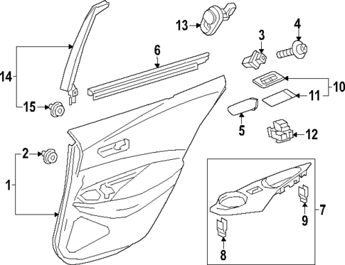 Interior Trim - Rear Door for 2025 Toyota GR Corolla #0