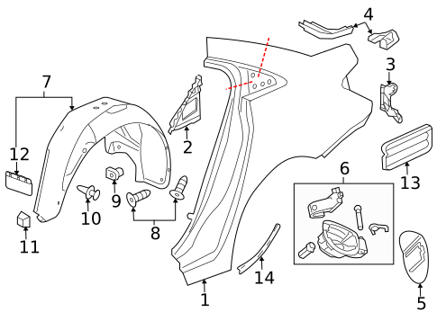Quarter Panel & Components for 2016 Buick Verano #0