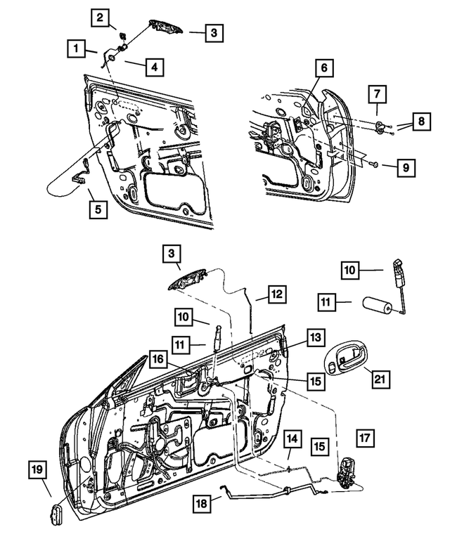 UC18VTEAB - : Front Door Exterior Handle, Right for Mopar Image