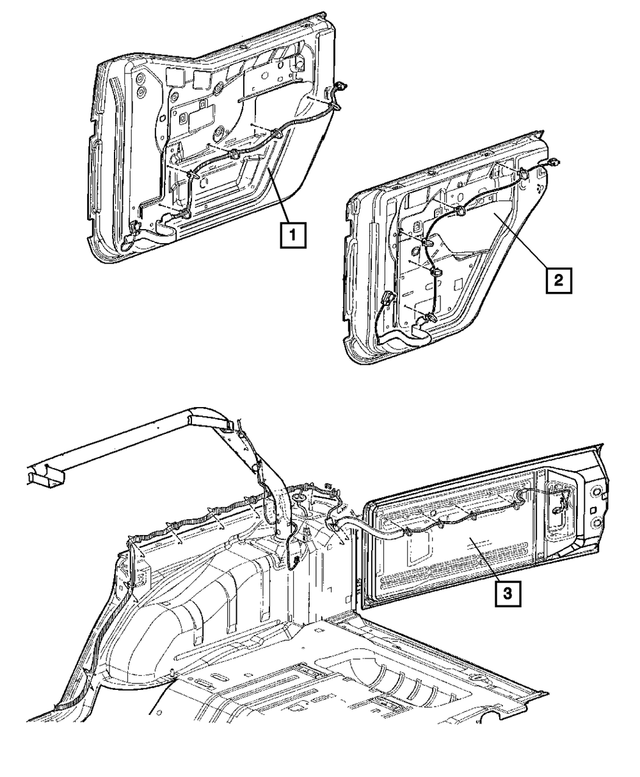 68062005AB - Electrical: Front Door Wiring, Left for Mopar Image image
