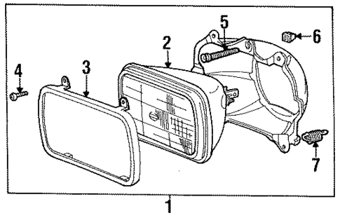 Headlamp Components for 1993 Dodge Ram 50 #0