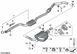 18308643653 - Exhaust System: Front and Center Muffler for BMW Image