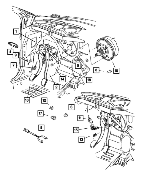 Clutch Pedals for 2008 Chrysler PT Cruiser #3