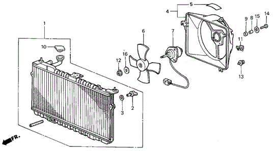 Radiator (Toyo) for 1988 Acura Integra #0
