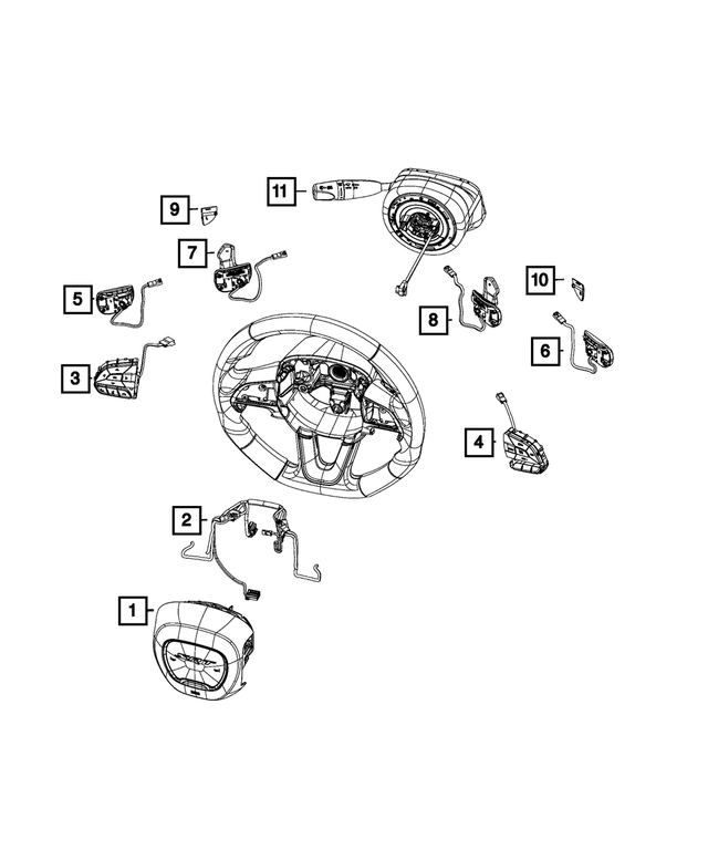 68436025AA - Electrical: Steering Wheel Wiring for Mopar Image