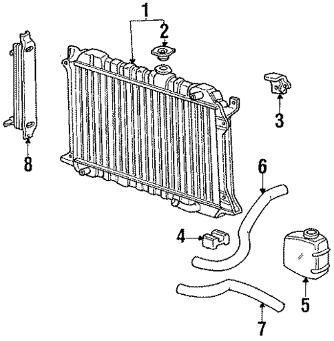 Radiator & Components for 1985 Honda Accord #0