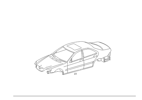 Body Shell for 2001 Mercedes-Benz S55 AMG #0