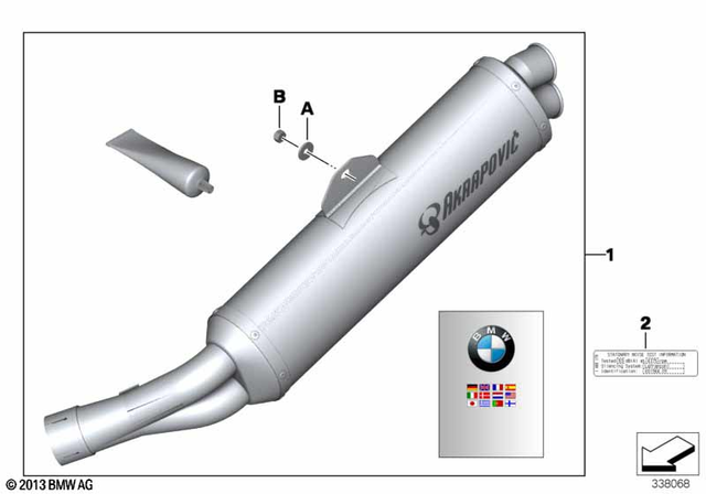 71607714260 - : Sports Rear Silencer - Akrapovic for BMW-Motorrad Image