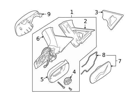 Outside Mirrors for 2010 Saab 9-3X #0