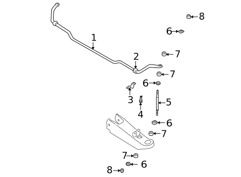 Stabilizer Bar & Components for 2002 Nissan Frontier #0