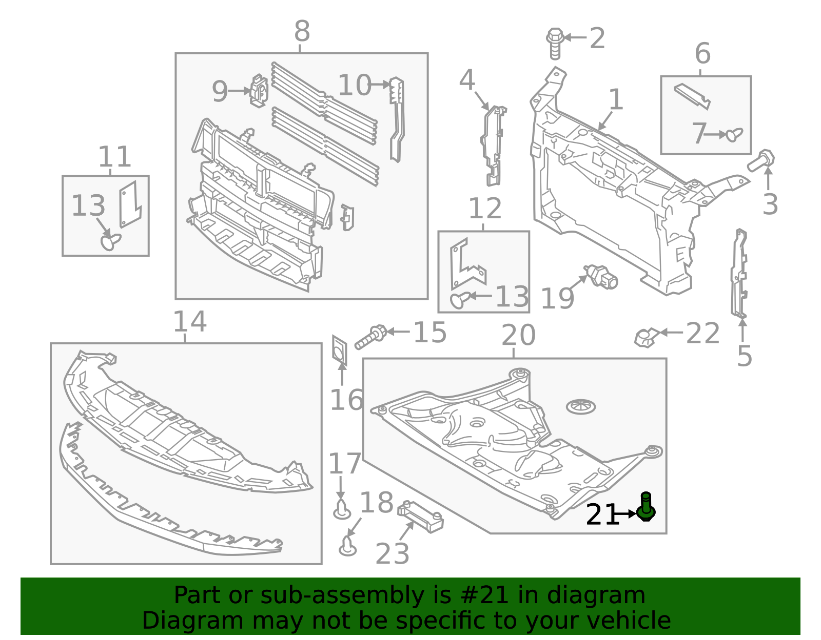2013-2019 Ford | Rear Deflector Fastener | AG1Z-00817-A | Walls' Ford Parts
