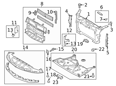 Radiator Support for 2016 Lincoln MKS #0