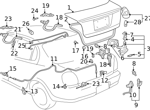 Lid & Components for 2001 Toyota Prius #0