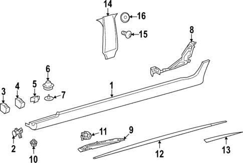 Exterior Trim - Pillars for 2021 Mercedes-Benz AMG GT 63 S #0
