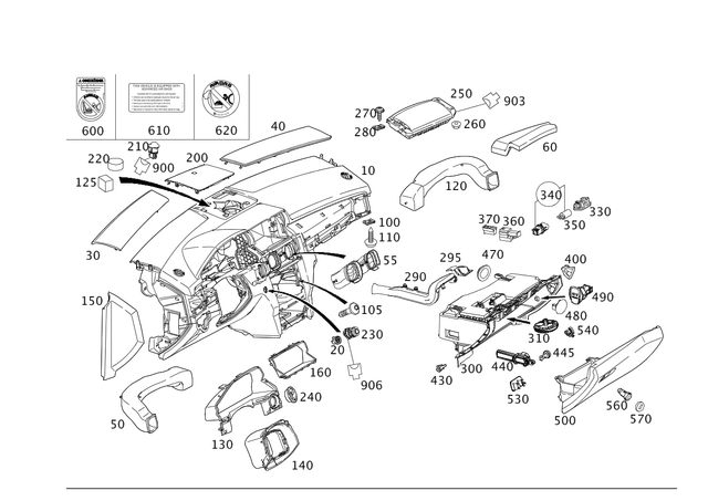 2048311145 - Trim: Air Duct for Mercedes-Benz Image image